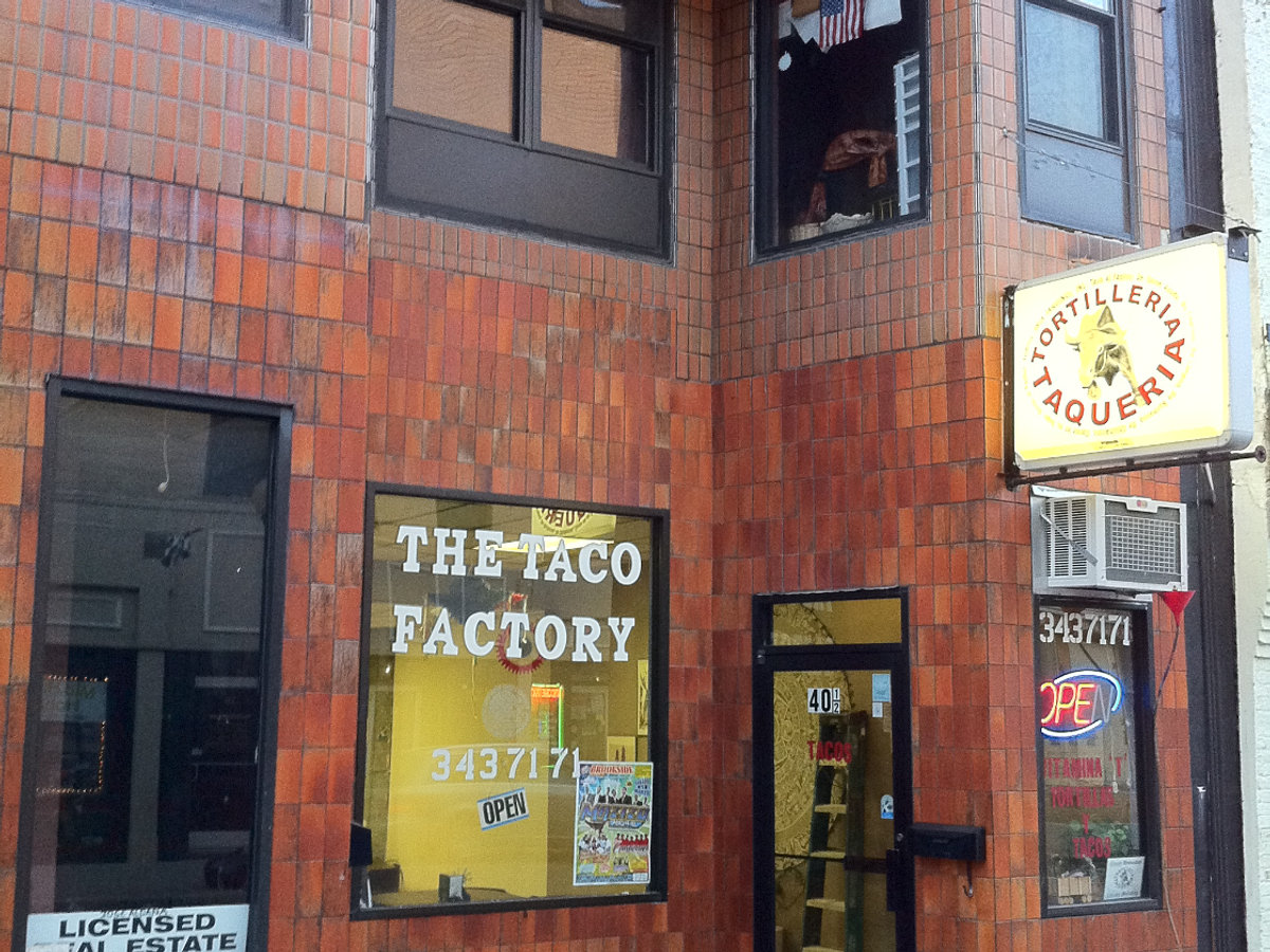 The Taco Factory storefront on North Street